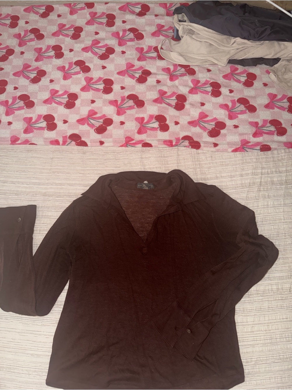 Banana Republic Chocolate Brown “Button-Down” Long Sleeve Top